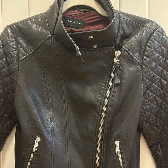COPY - Mackage lambskin biker style jacket . - Picture 2 of 9